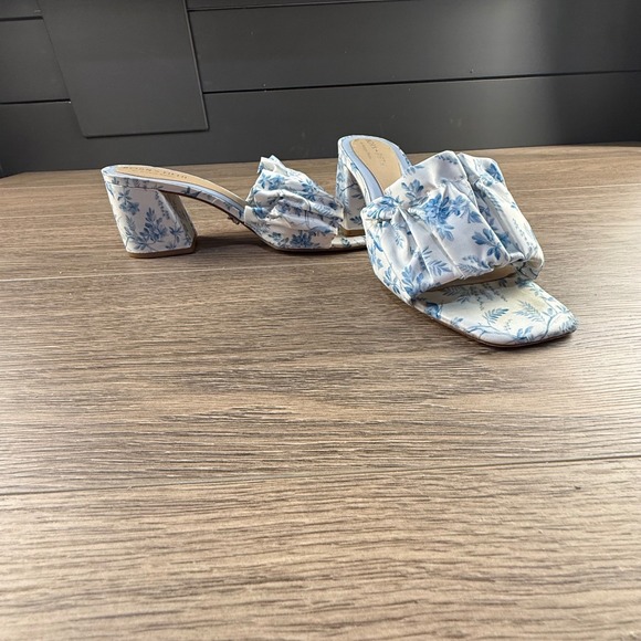 Antonio Melani x Born on Fifth Amy Bird Pleated Dress Mules Heeled Sandal Size 7 - Picture 2 of 15